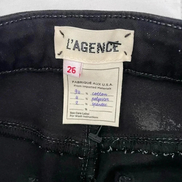 L’AGENCE Margot metallic leopard high waisted denim - Picture 7 of 11